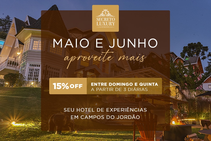 ACOMODAÇÕES NO HOTEL DE LUXO SECRETO LUXURY CAMPOS DO JORDÃO